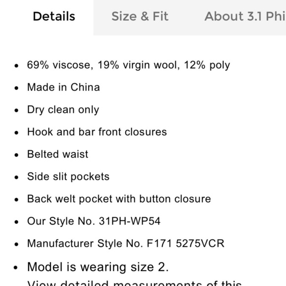 NWOT High Waisted Pink 3.1 Philip Lim Pink Belted Tapered Pants, Size 2 - Picture 8 of 8